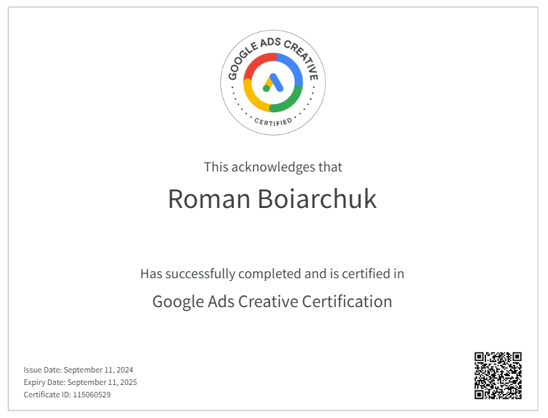 Google Ads Creative Certification